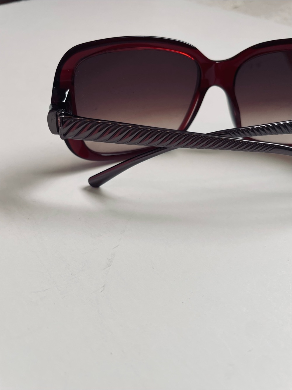 David Yurman Waverly Merlot/Taupe Sunglasses 57mm Cable Square DY034 - Picture 4 of 15